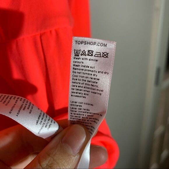 Topshop Bright Pink Slip On Dress Size 2 - Picture 6 of 10